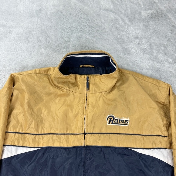 St Louis Rams Men's Size XL Vintage NFL Polyester Full Zip Windbreaker - Picture 6 of 16